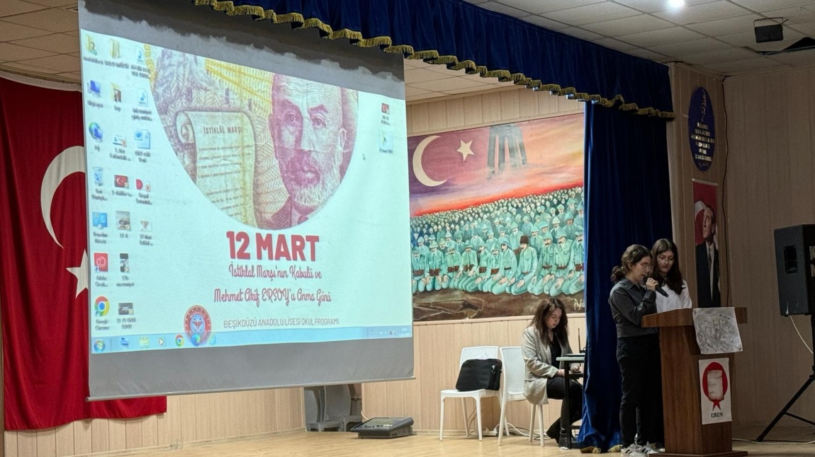 12 Mart İstiklal Marşı'nın Kabulü ve Mehmet Akif ERSOY'u Anma Programı Okulumuzda Yapıldı